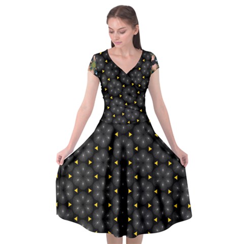 Phyllis Full  Cap Sleeve Wrap Front Dress from ArtsNow.com