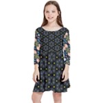 Phyllis Full  Kids  Quarter Sleeve Skater Dress