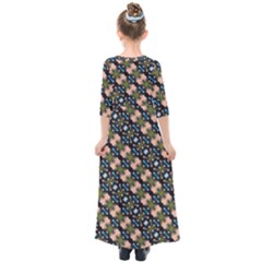 Kids  Quarter Sleeve Maxi Dress 