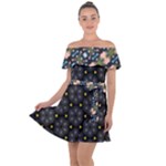 Phyllis Full  Off Shoulder Velour Dress