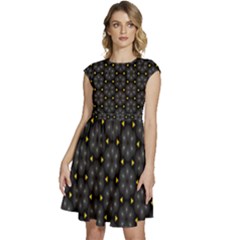Cap Sleeve High Waist Dress 