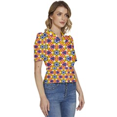 Puffed Short Sleeve Button Up Jacket 