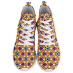 Wavey shapes pattern                                                             Men s Lightweight High Top Sneakers