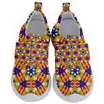 Wavey shapes pattern                                                             Kids  Velcro Strap Shoes