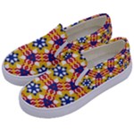 Wavey shapes pattern                                                             Kids  Canvas Slip Ons