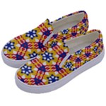 Wavey shapes pattern                                                             Kids  Canvas Slip Ons