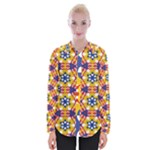 Wavey shapes pattern                                                              Women Long Sleeve Shirt