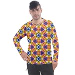 Wavey shapes pattern                                                           Men s Pique Long Sleeve Tee