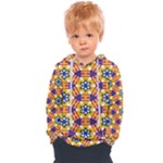 Wavey shapes pattern                                                            Kids  Overhead Hoodie