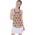 Wavey shapes pattern                                                             Racer Back Mesh Tank Top