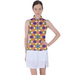 Wavey shapes pattern                                                             Women’s Sleeveless Polo