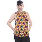 Wavey shapes pattern                                                            Men s Sleeveless Hoodie