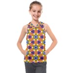 Wavey shapes pattern                                                           Kids  Sleeveless Hoodie