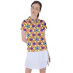 Wavey shapes pattern                                                             Women s Polo Tee