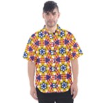 Wavey shapes pattern                                                            Men s Short Sleeve Shirt