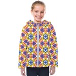 Wavey shapes pattern                                                             Kids  Hooded Puffer Jacket