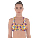 Wavey shapes pattern                                                                   Cross Back Sports Bra