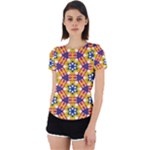 Wavey shapes pattern                                                              Back Cut Out Sport Tee