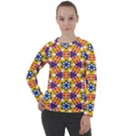 Wavey shapes pattern    Women s Long Sleeve Raglan Tee