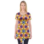 Wavey shapes pattern                                                              Short Sleeve Tunic