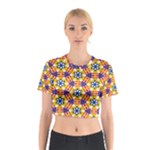 Wavey shapes pattern                                                              Cotton Crop Top