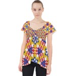 Wavey shapes pattern                                                            Lace Front Dolly Top