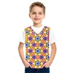 Wavey shapes pattern                                                                  Kids  Basketball Tank Top