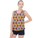 Wavey shapes pattern                                                              Bubble Hem Chiffon Tank Top