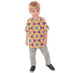 Wavey shapes pattern                                                             Kids  Raglan Tee