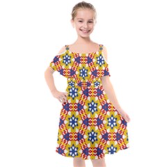 Kids  Cut Out Shoulders Chiffon Dress 