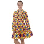 Wavey shapes pattern                                                                All Frills Chiffon Dress