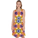 Wavey shapes pattern                                                                 Knee Length Skater Dress With Pockets