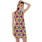 Wavey shapes pattern                                                               Racer Back Hoodie Dress