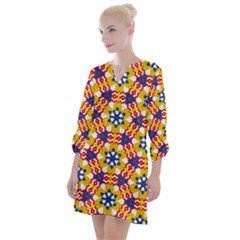 Open Neck Shift Dress 