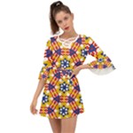 Wavey shapes pattern                                                                 Criss Cross Mini Dress