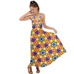 Wavey shapes pattern                                                               Backless Maxi Beach Dress