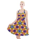 Wavey shapes pattern                                                                 Halter Party Swing Dress