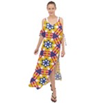 Wavey shapes pattern                                                                Maxi Chiffon Cover Up Dress