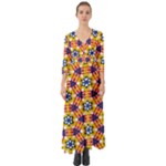 Wavey shapes pattern                                                                 Button Up Boho Maxi Dress