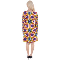 Long Sleeve Front Wrap Dress 