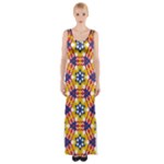 Wavey shapes pattern                                                              Maxi Thigh Split Dress