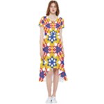 Wavey shapes pattern                                                           High Low Boho Dress