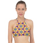 Wavey shapes pattern                                                             Racer Front Bikini Top