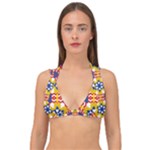 Wavey shapes pattern                                                           Double Strap Halter Bikini Top