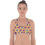 Wavey shapes pattern                                                             Cross Back Hipster Bikini Top