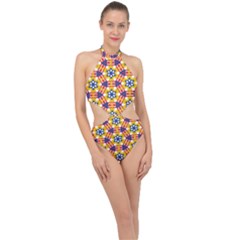 Halter Side Cut Swimsuit 