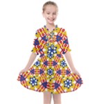 Wavey shapes pattern                                                           Kids  All Frills Chiffon Dress