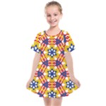 Wavey shapes pattern                                                           Kids  Smock Dress