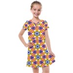 Wavey shapes pattern                                                            Kids  Cross Web Dress