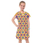 Wavey shapes pattern                                                               Kids  Drop Waist Dress